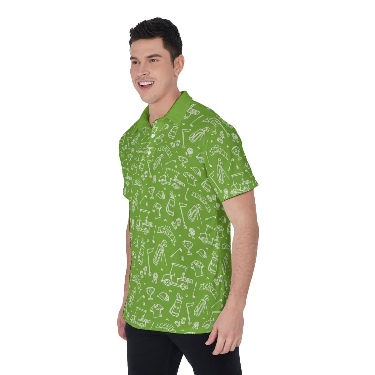 Green Golf Lover Men’s Polo Shirt (2)
