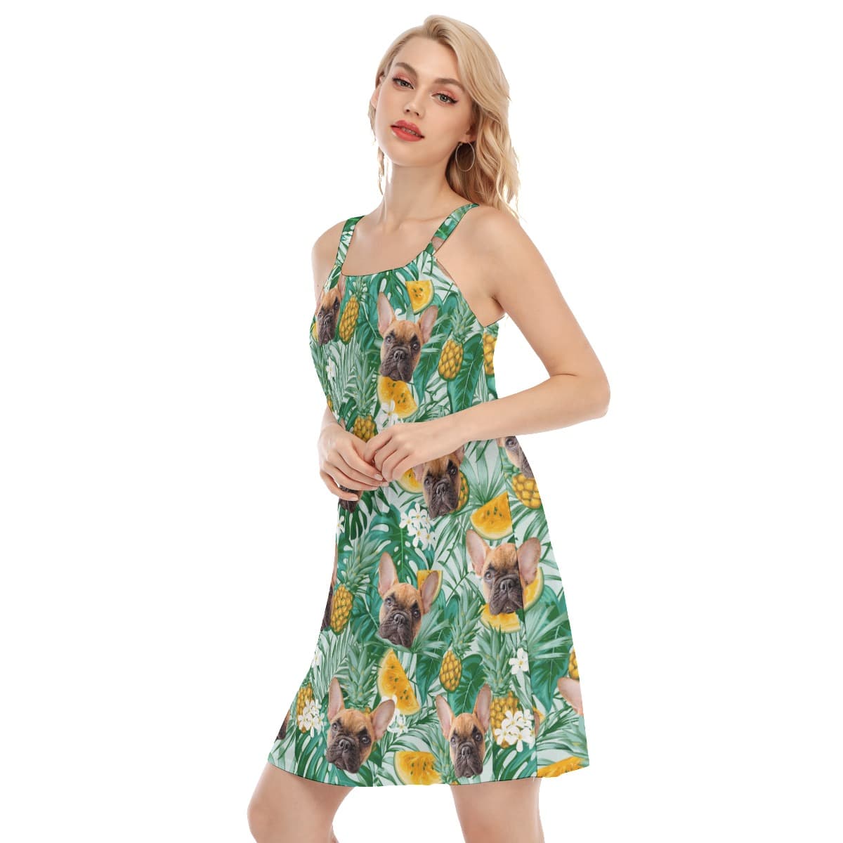Hawaiian Dress With Dog Face (4)