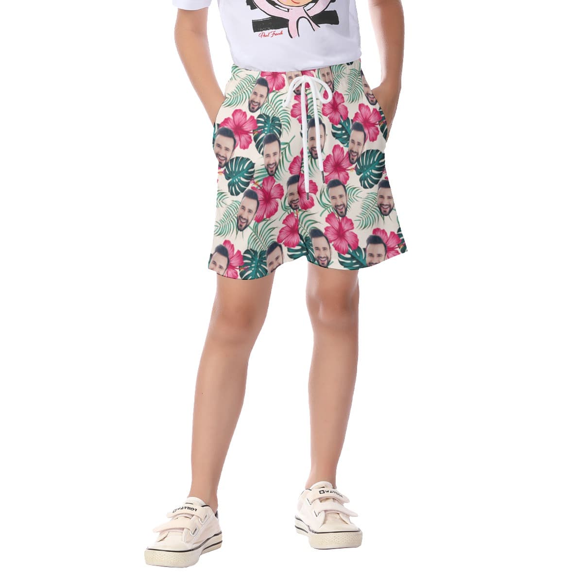 Kid’s Custom Face Beach Shorts (2)