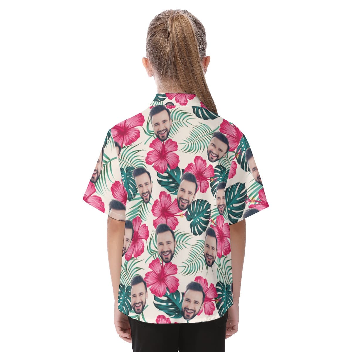 Kid’s Custom Face Hawaiian Shirt (1)