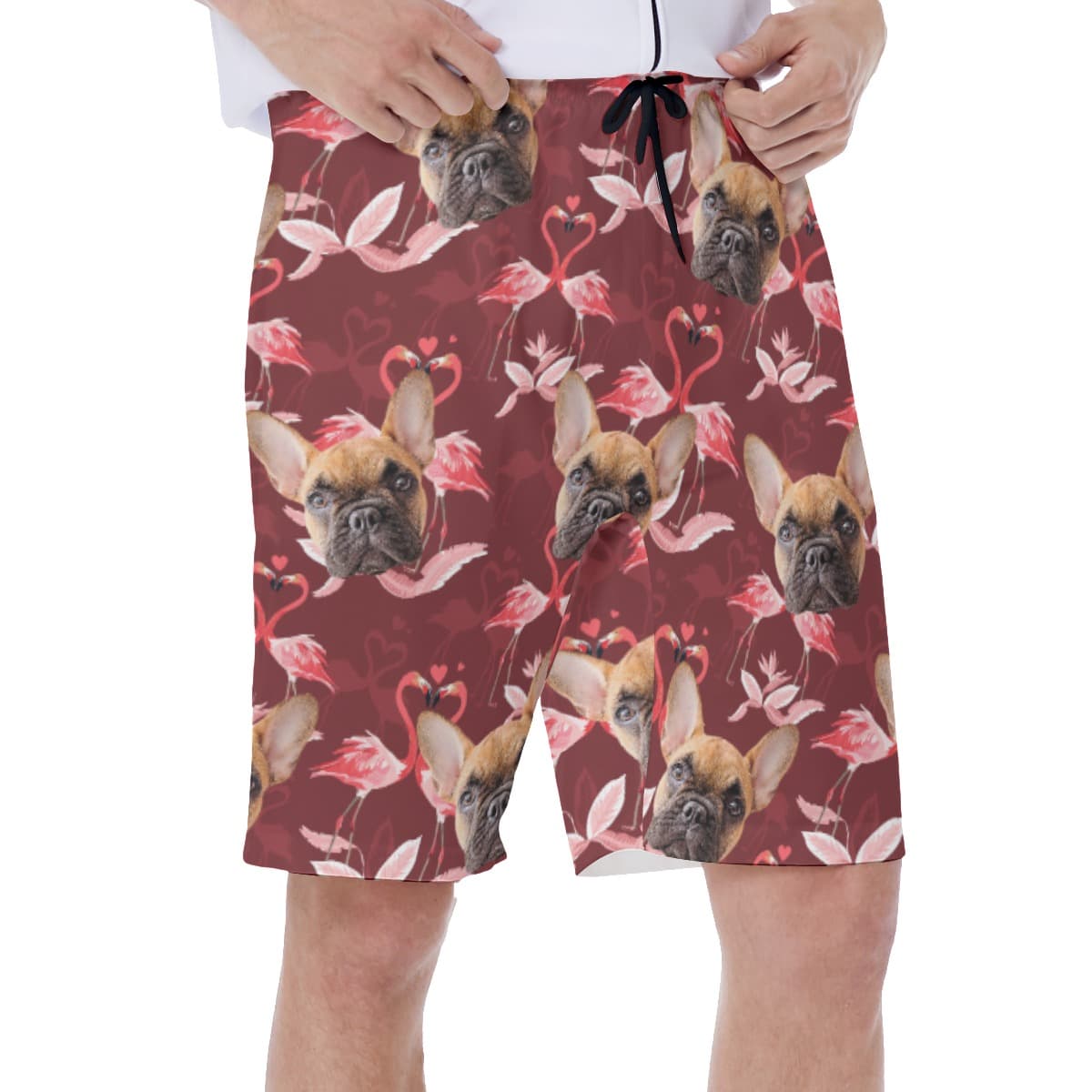 Men’s Custom Dog Face Swim Trunks (2)