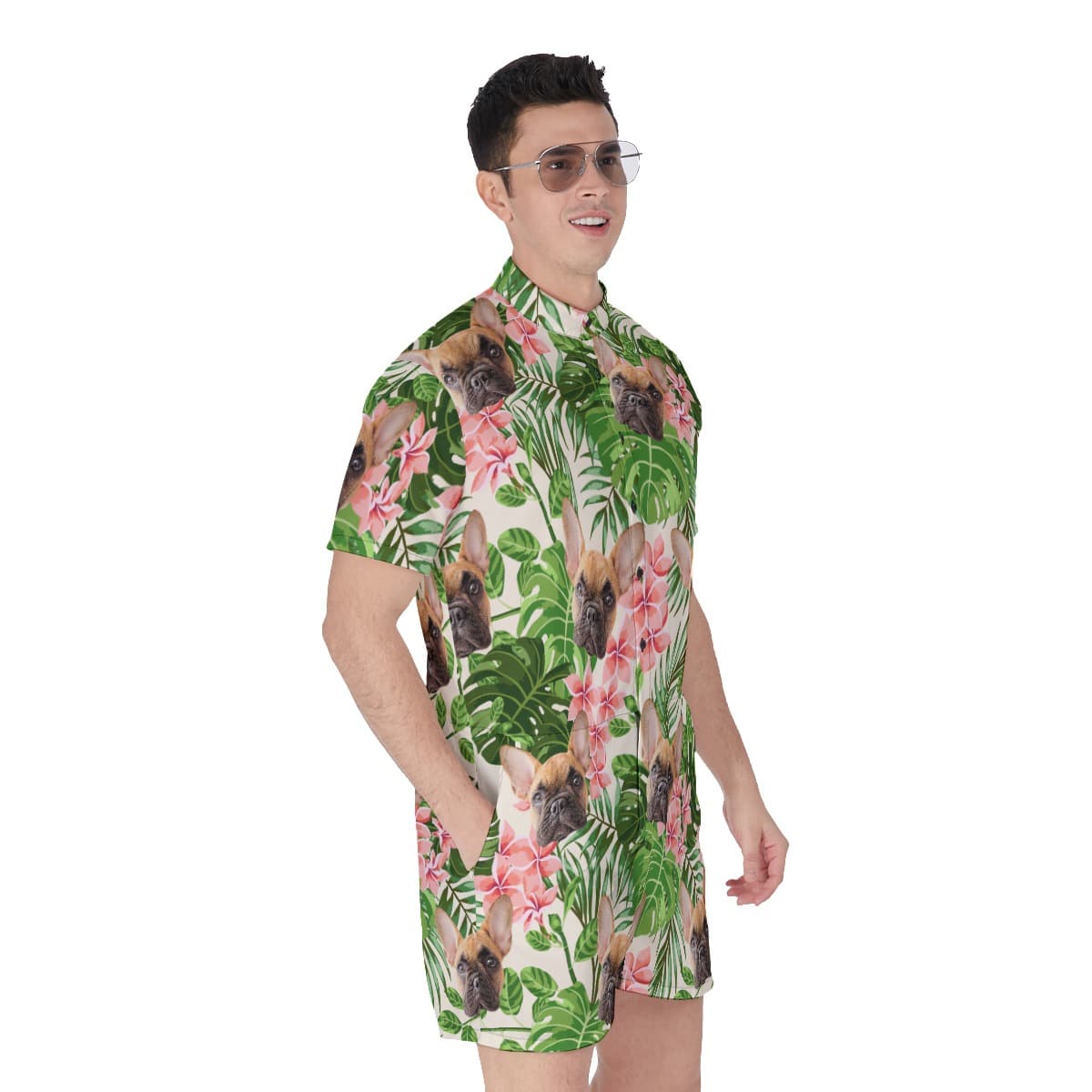Men’s Custom Dog Hawaiian Romper (2)