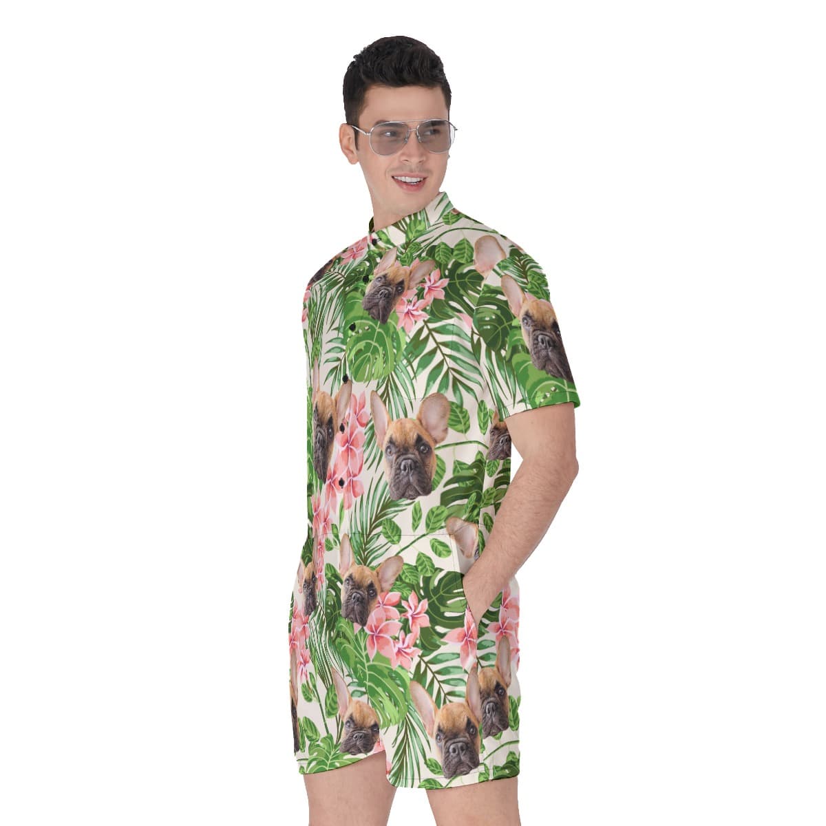 Men’s Custom Dog Hawaiian Romper (3)