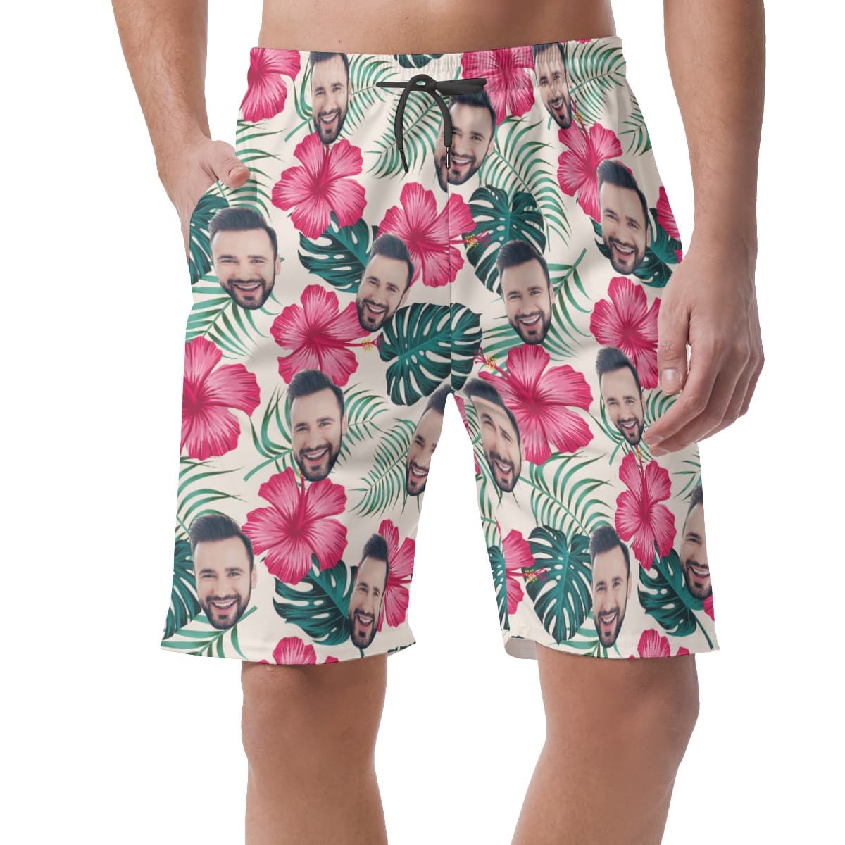 Men’s Custom Face Beach Shorts (2)