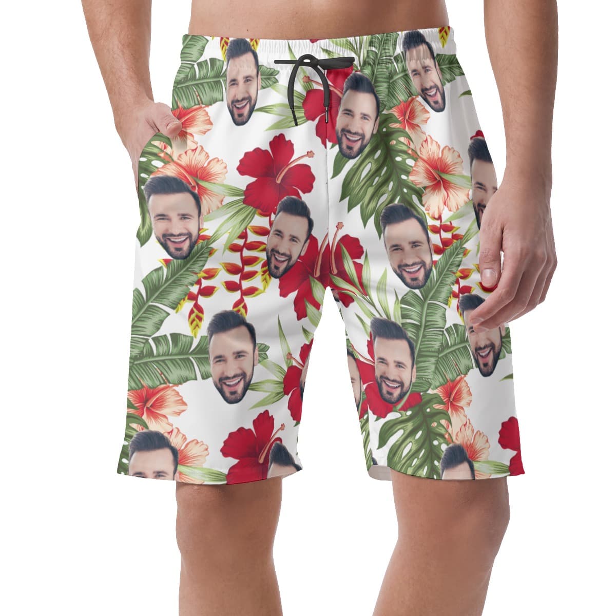 Men’s Custom Face Hawaii Shorts (2)