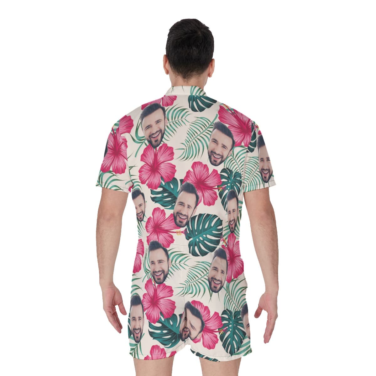 Men’s Custom Face Hawaiian Romper (1)