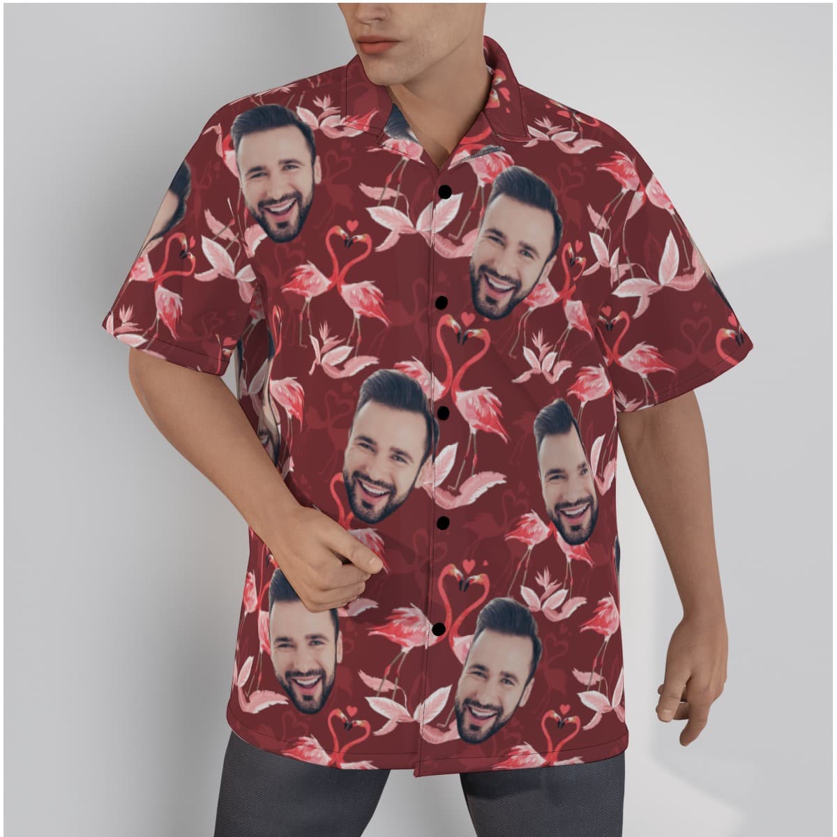 Men’s Custom Face Hawaiian Shirts (1)