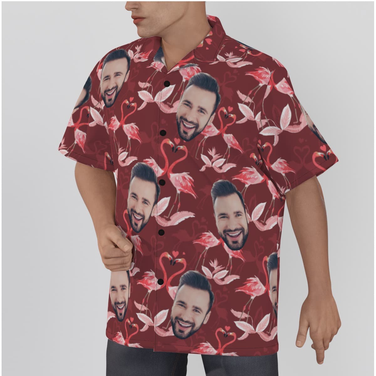 Men’s Custom Face Hawaiian Shirts (2)