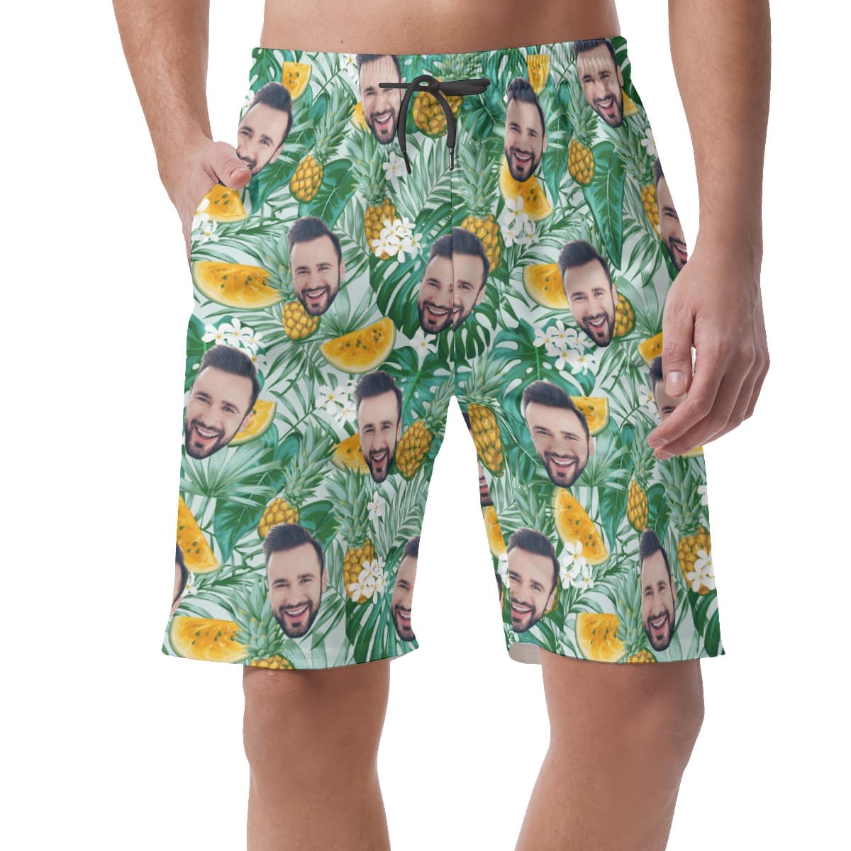 Men’s Custom Face Hawaiian Shorts (2)