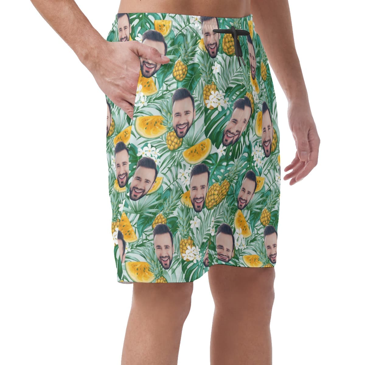 Men’s Custom Face Hawaiian Shorts (3)