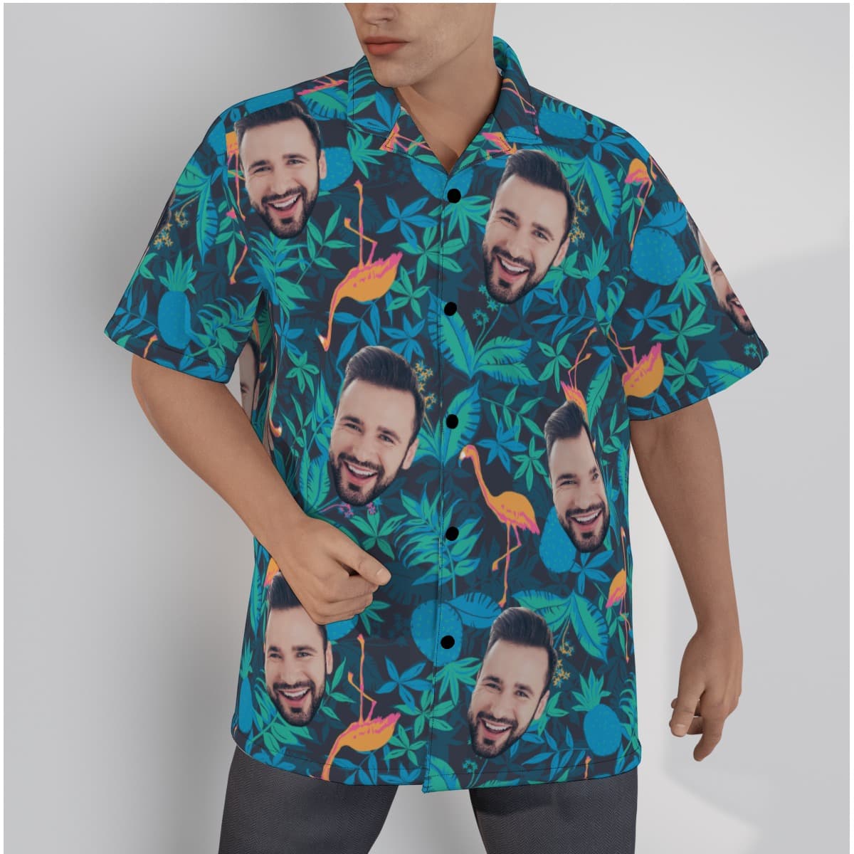 Men’s Face Custom Hawaiian Shirt (1)