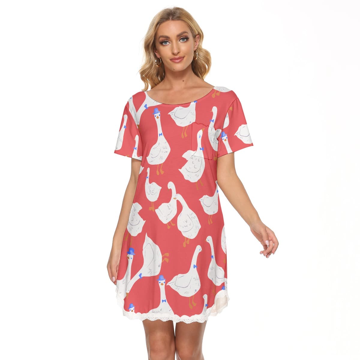 Red Goose Aloha Dress With Lace (1)