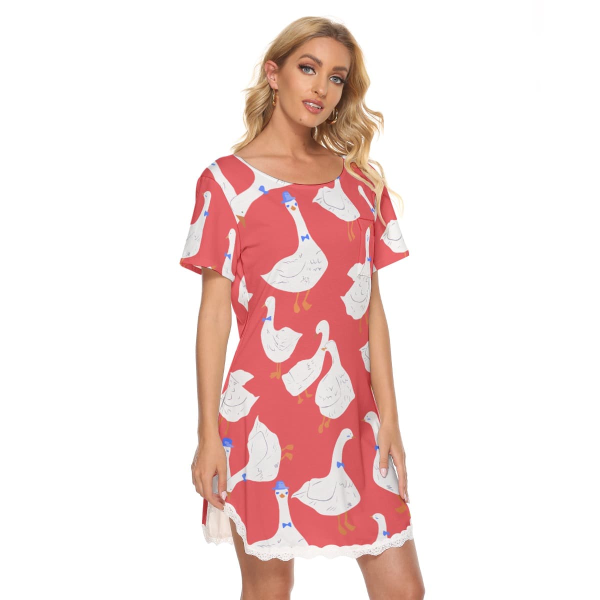 Red Goose Aloha Dress With Lace (2)