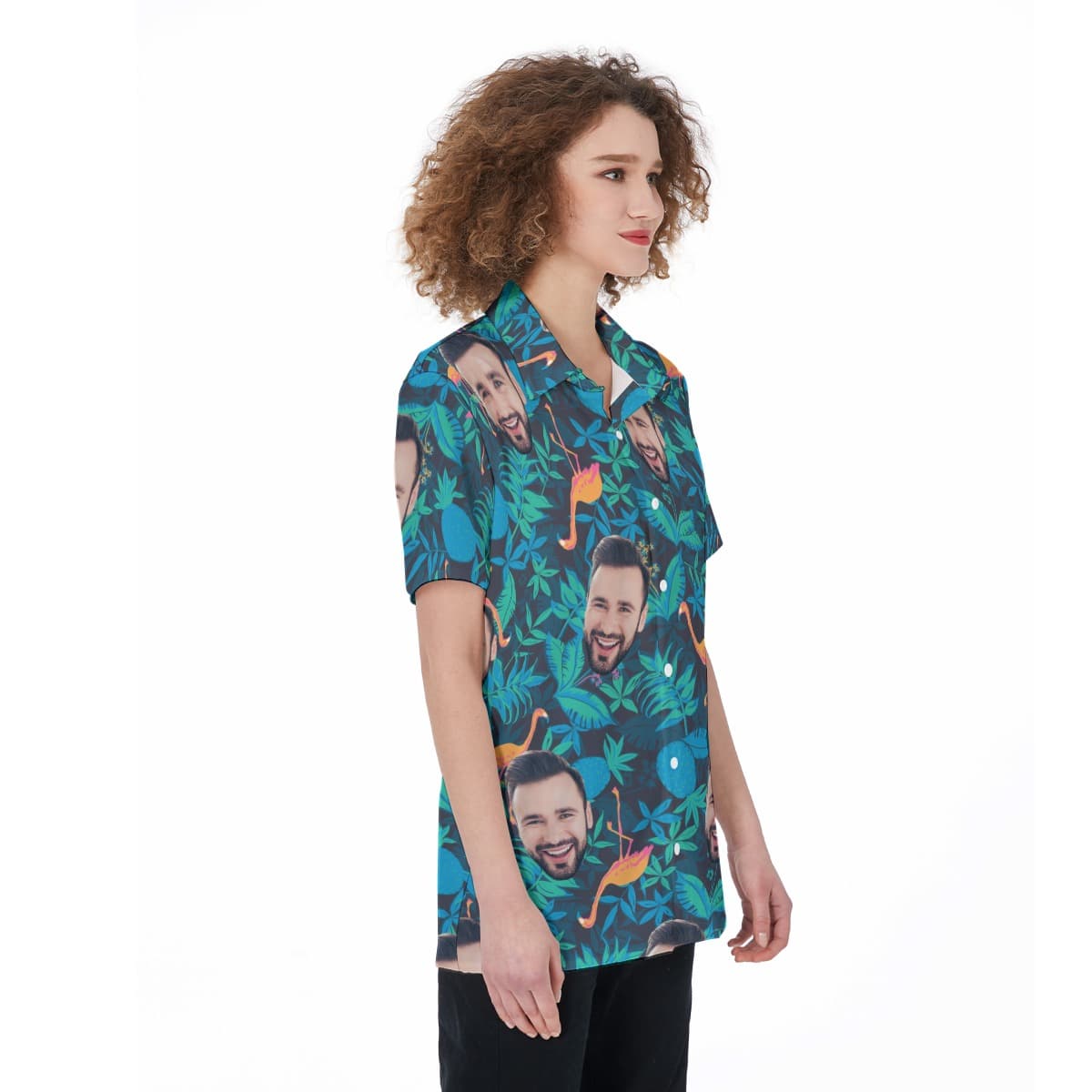 Women’s Face Custom Hawaiian Shirt (2)