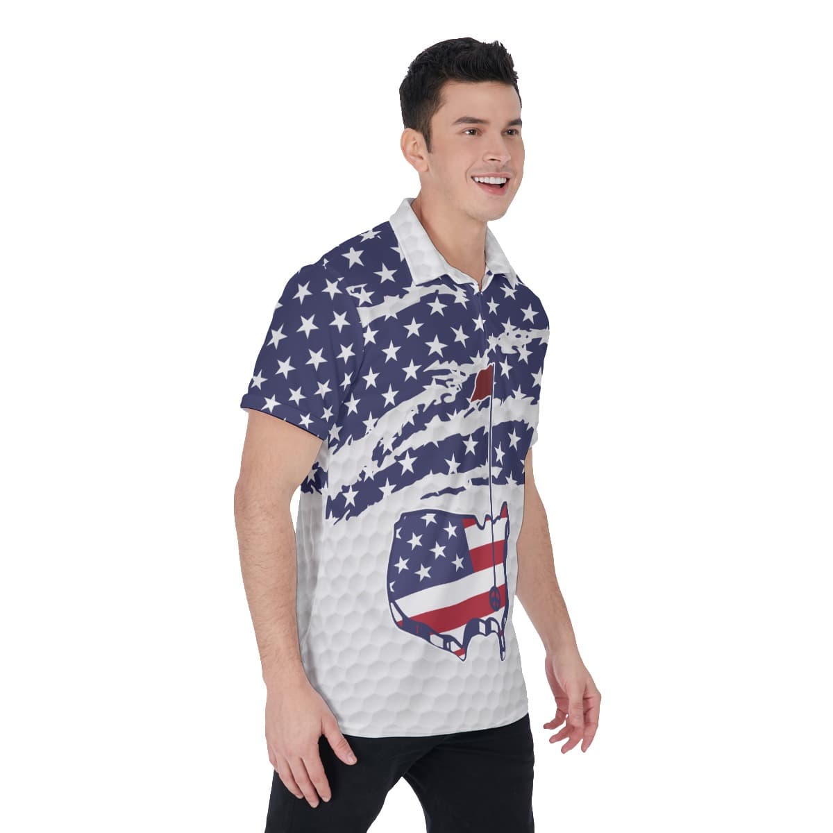 American Flag Men’s Golf Shirt (1)