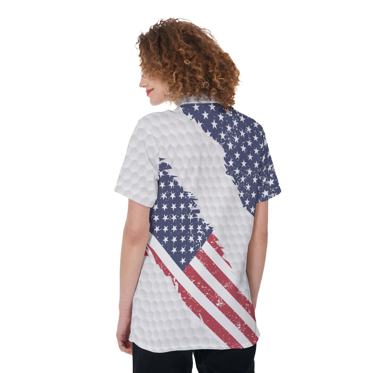 American Flag Women’s Golf Shirt (3)