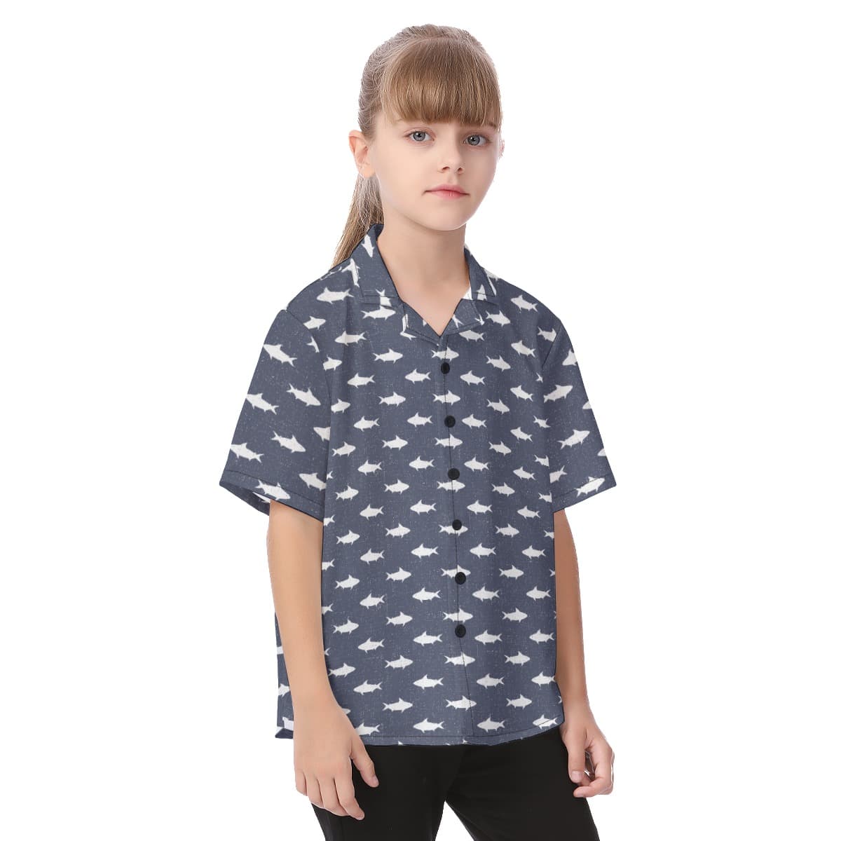 Classic Kid’s Shark Hawaiian Shirt (2)