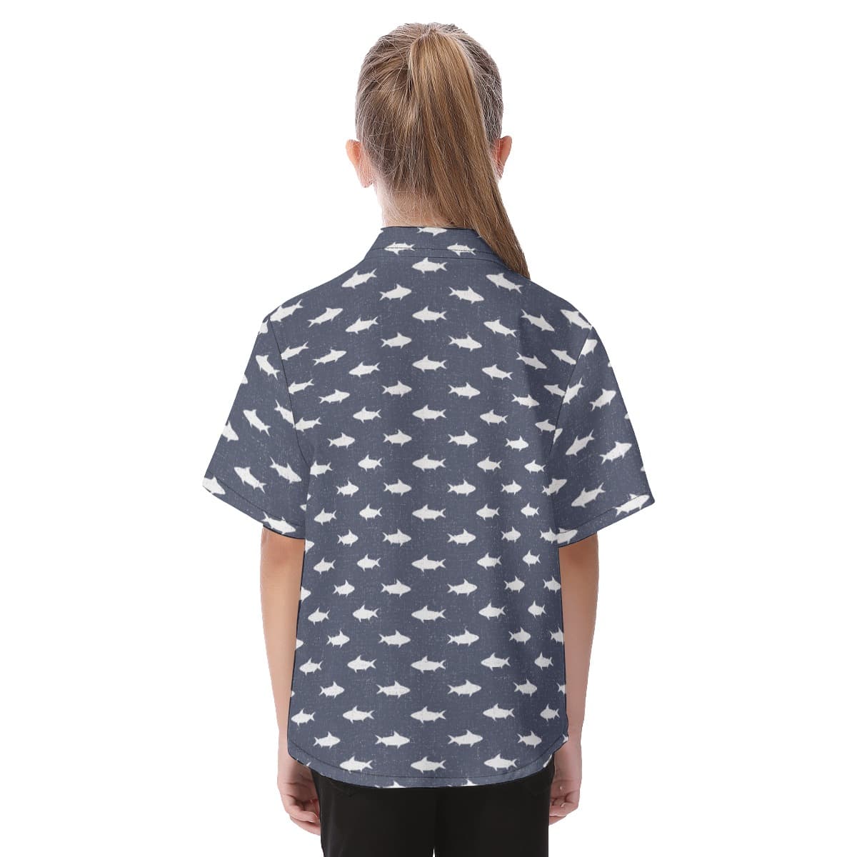 Classic Kid’s Shark Hawaiian Shirt (4)