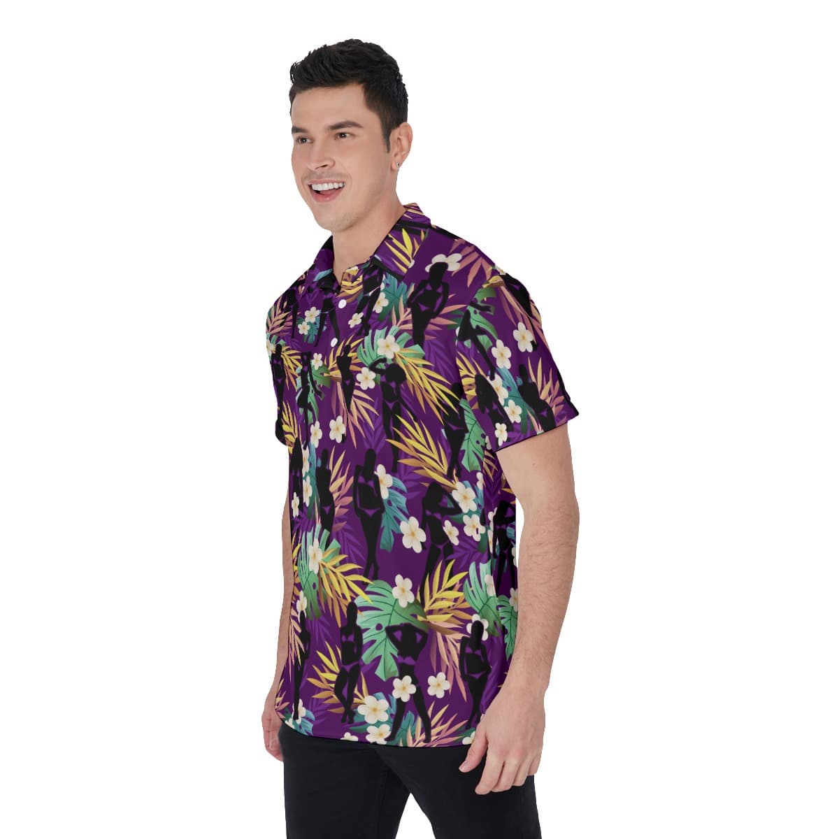 Crazy Tropical Men’s Golf Shirt (1)