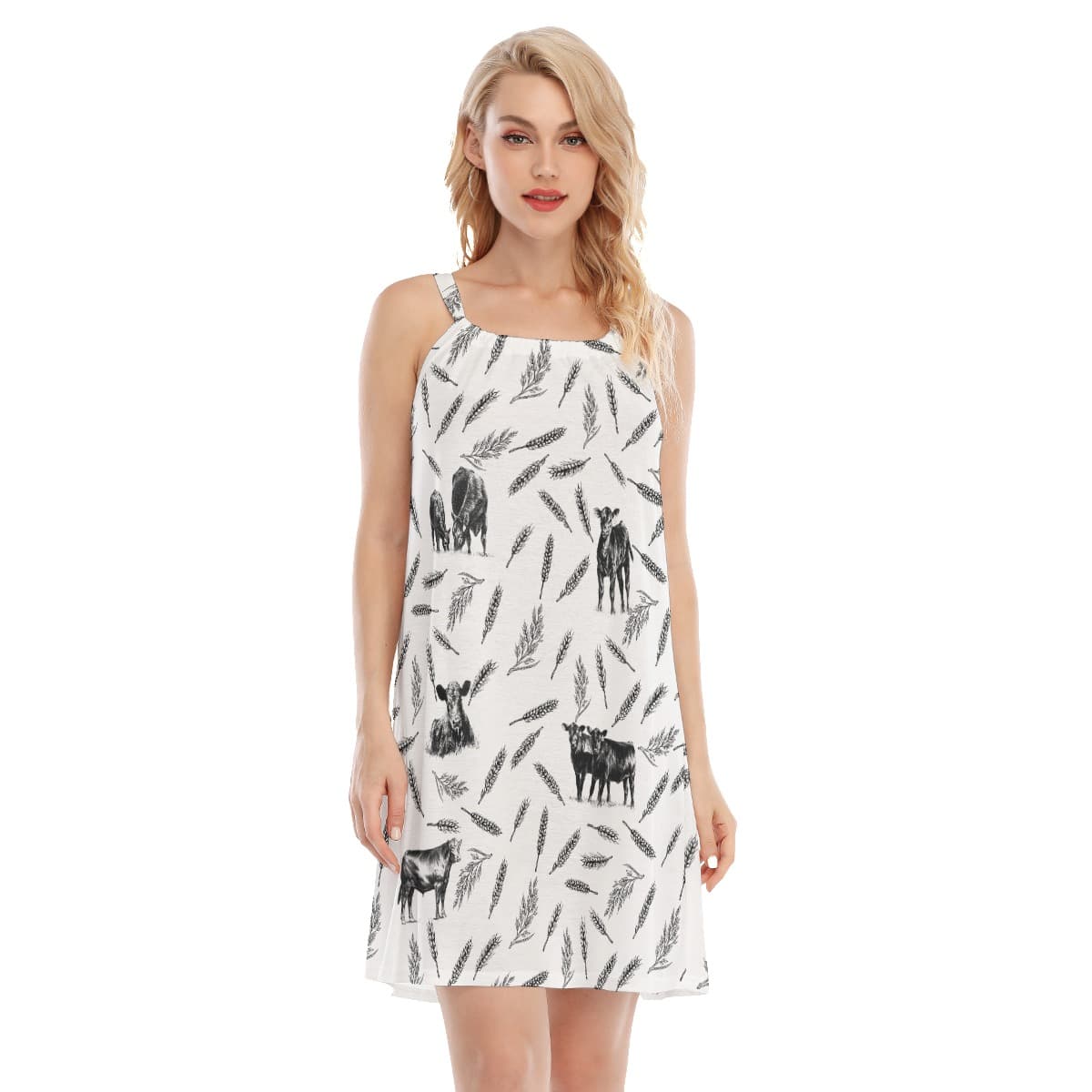 Cute Cow Hawaiian Dress (1)
