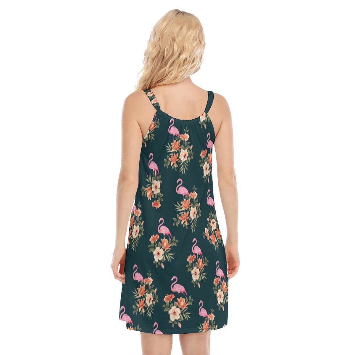 Flamingo Tropical Hawaiian Dress (4)