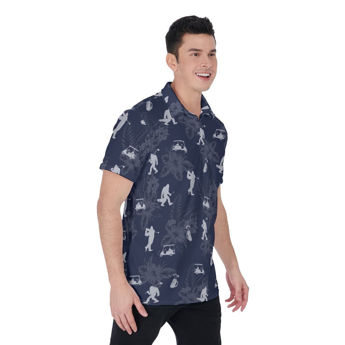 Men’s Bigfoot Navy Golf Shirt (1)