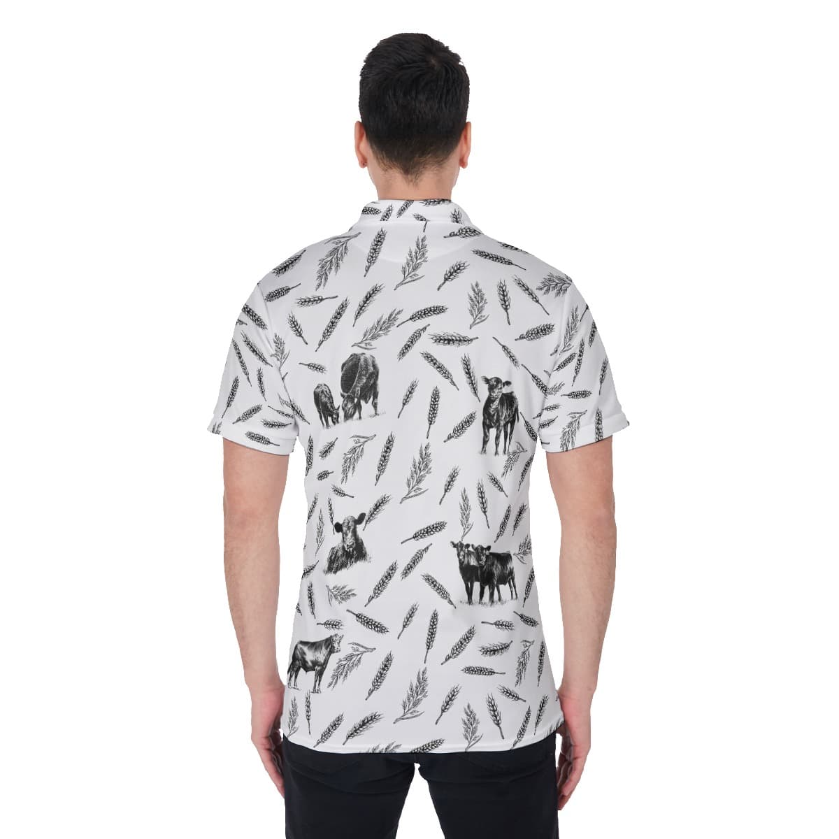 Men’s Cool Cow Hawaiian Polo Shirt (4)