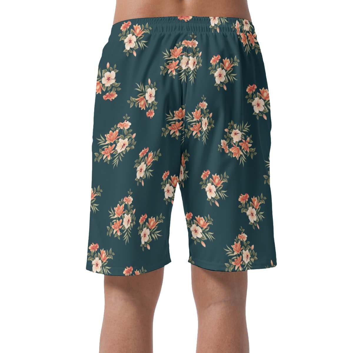 Men’s Floral Hawaiian Beach Shorts (4)