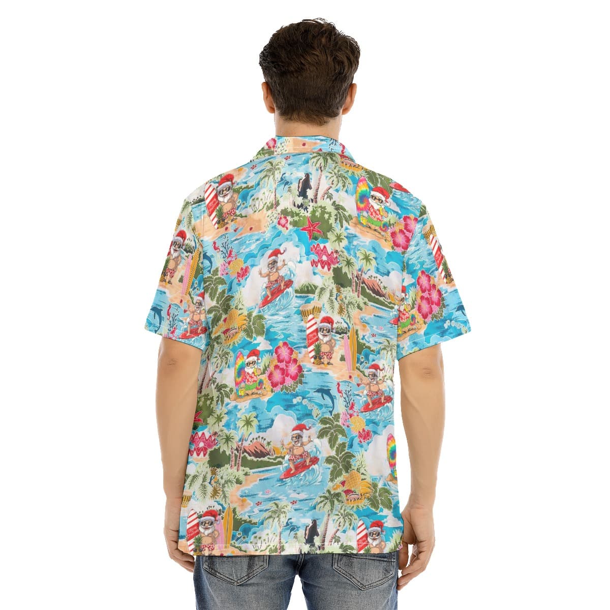 Men’s Surfing Santa Hawaiian Shirt (4)