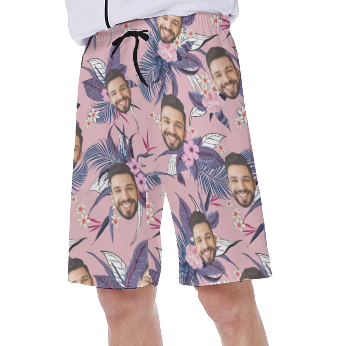 Pink Floral Men’s Swim Trunks (3)
