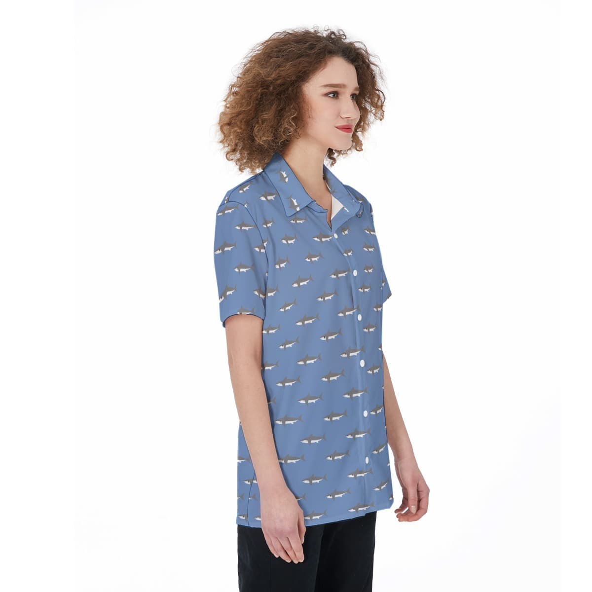 Women’s Mommy Shark Hawaiian Shirt (2)