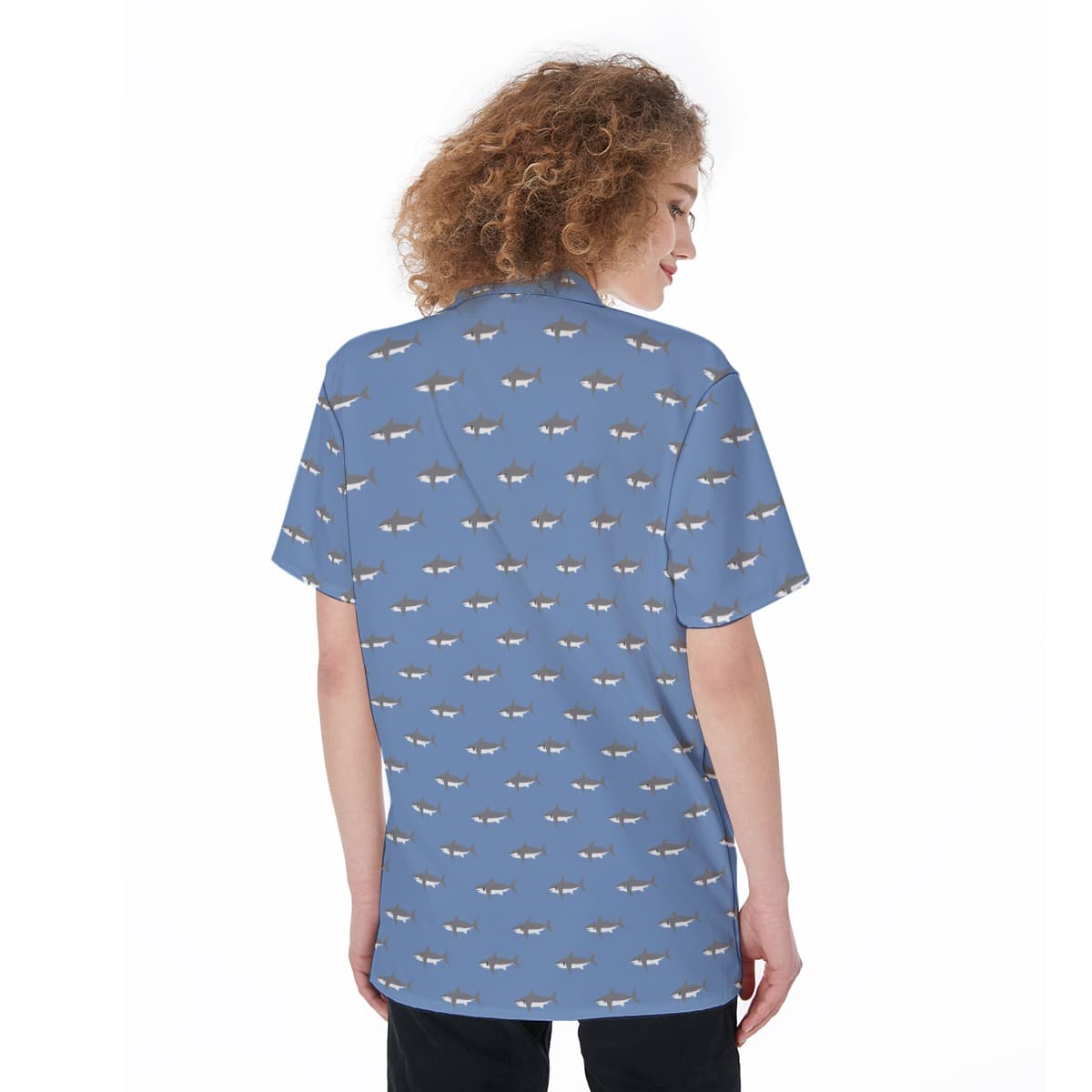 Women’s Mommy Shark Hawaiian Shirt (4)