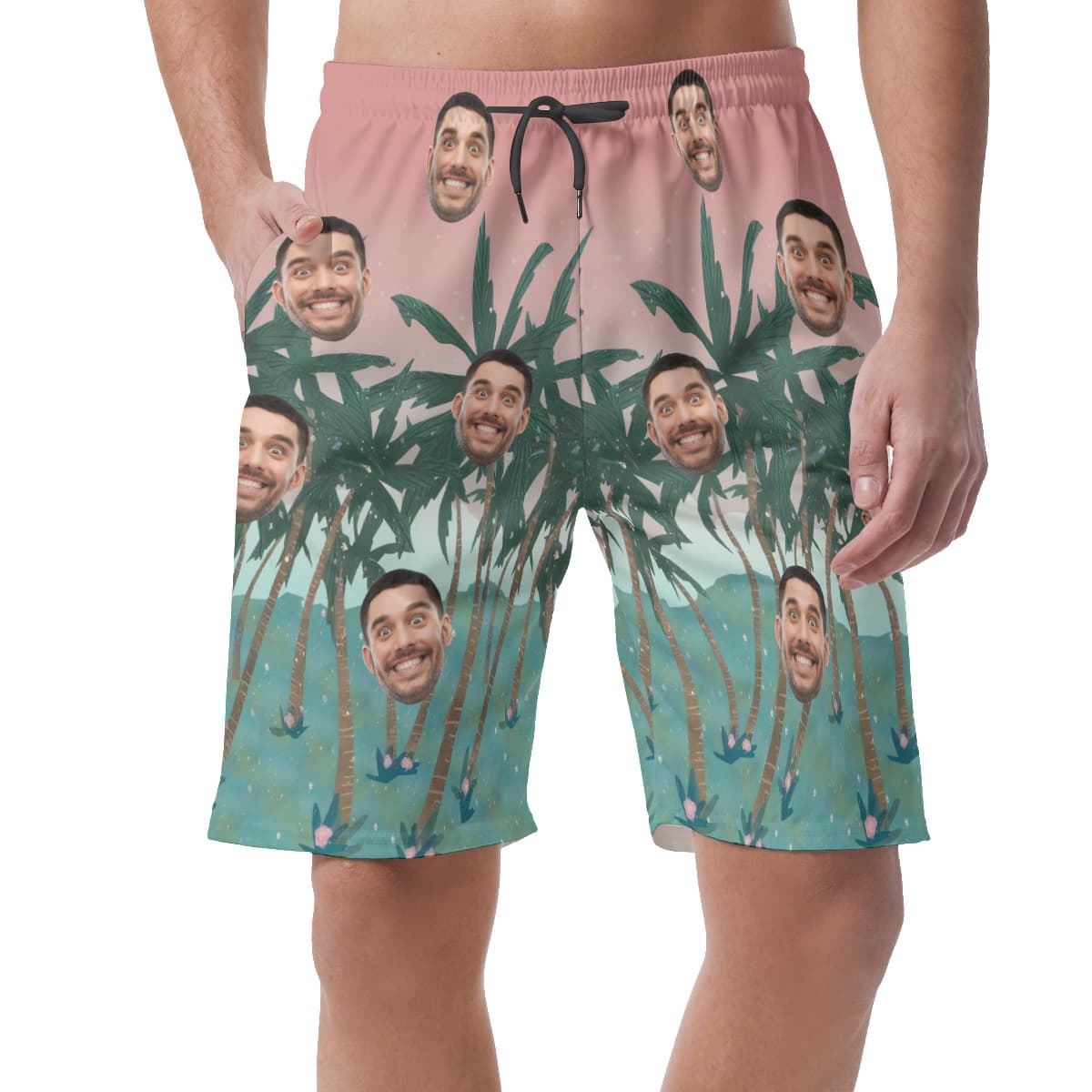 Custom Face Board Shorts For Men (1)