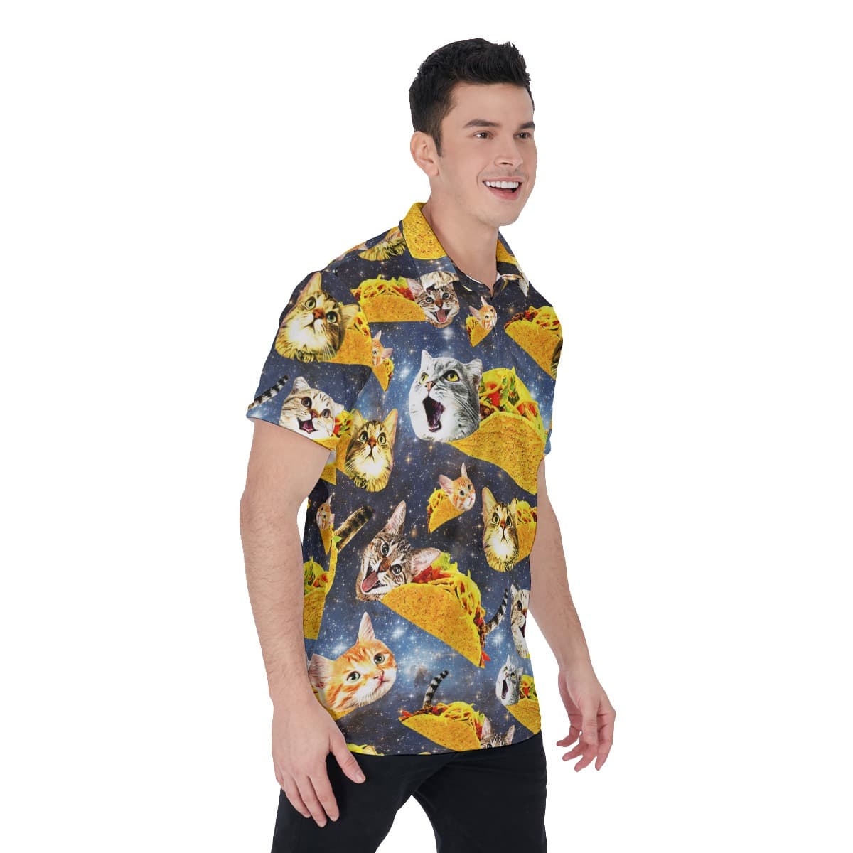 Cute Taco Cat Hawaiian Polo Shirt (1)