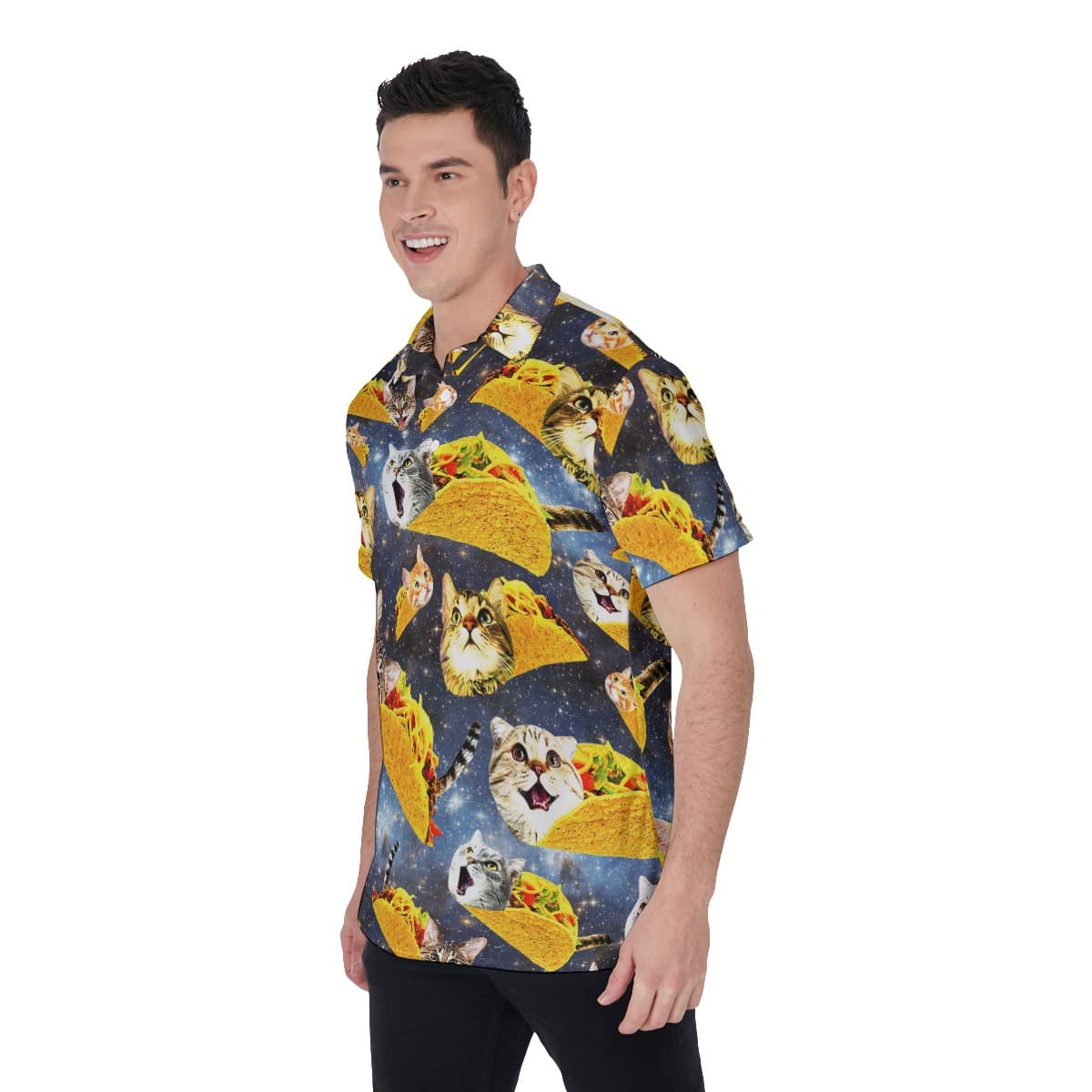 Cute Taco Cat Hawaiian Polo Shirt