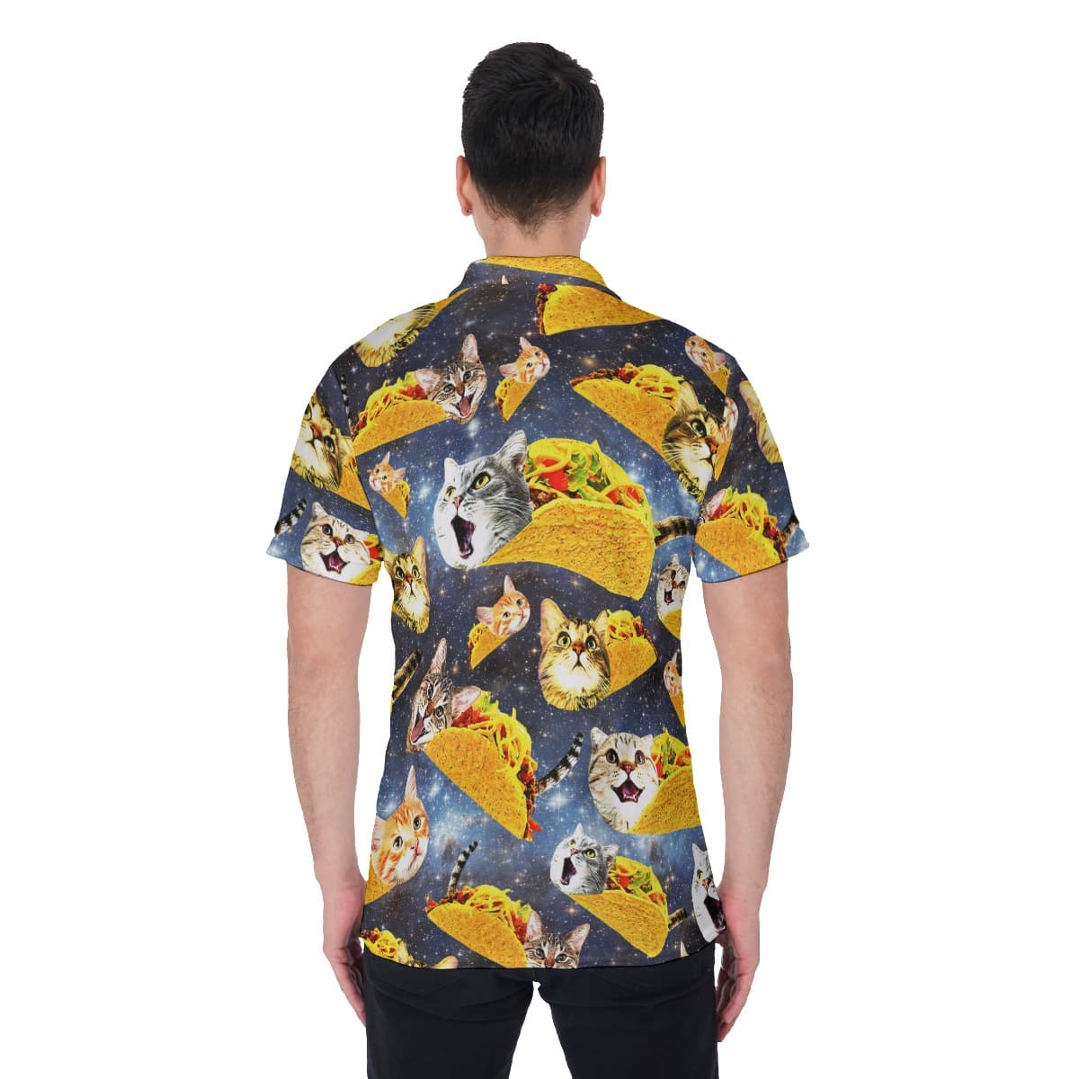Cute Taco Cat Hawaiian Polo Shirt (3)