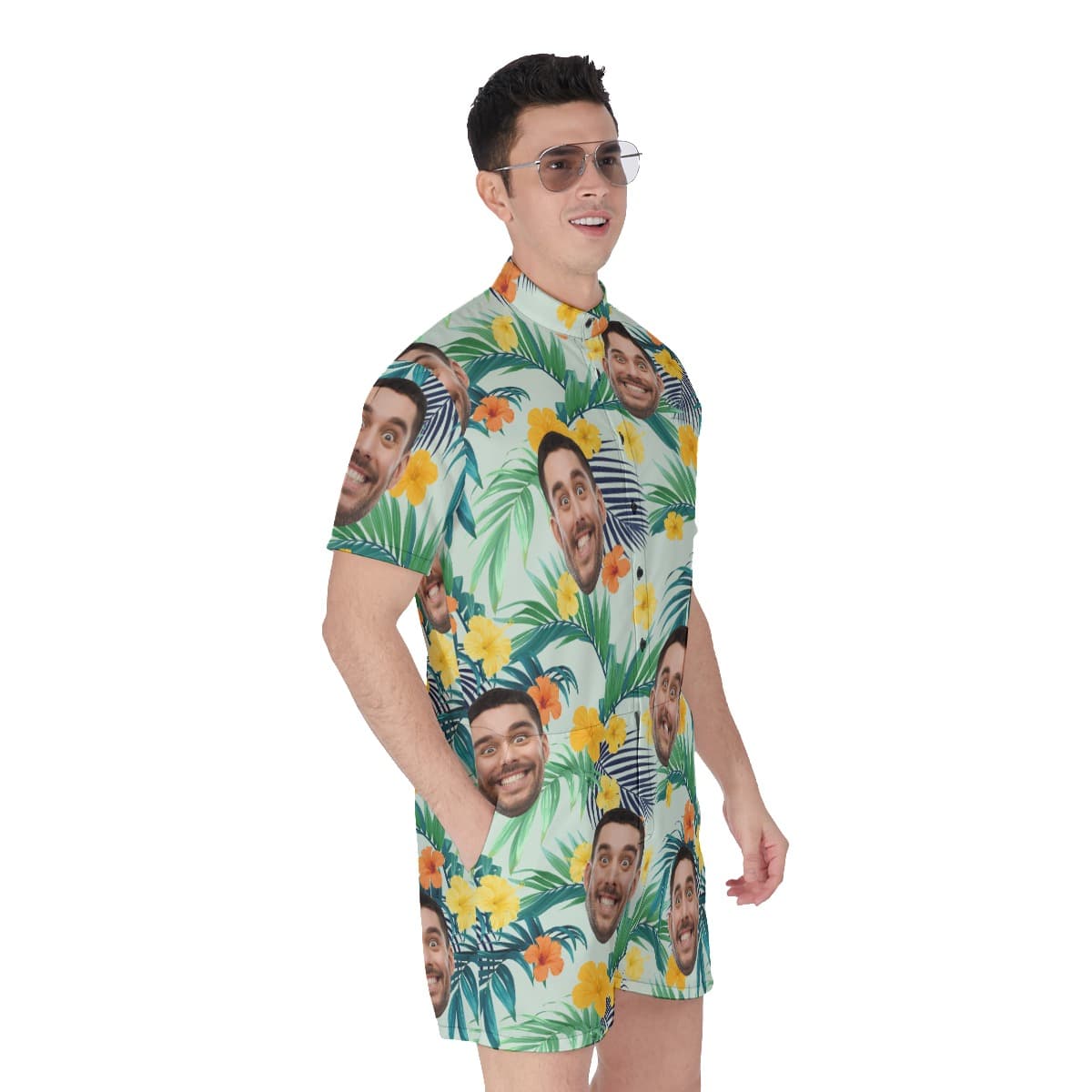 Men’s Tropical Romper Custom Face (2)