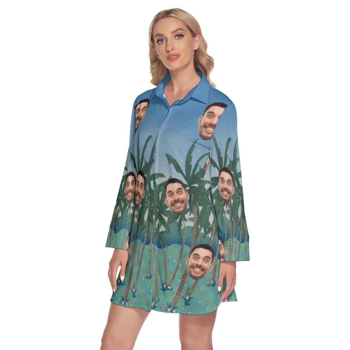 Women’s Custom Face Hawaiian Dress (2)