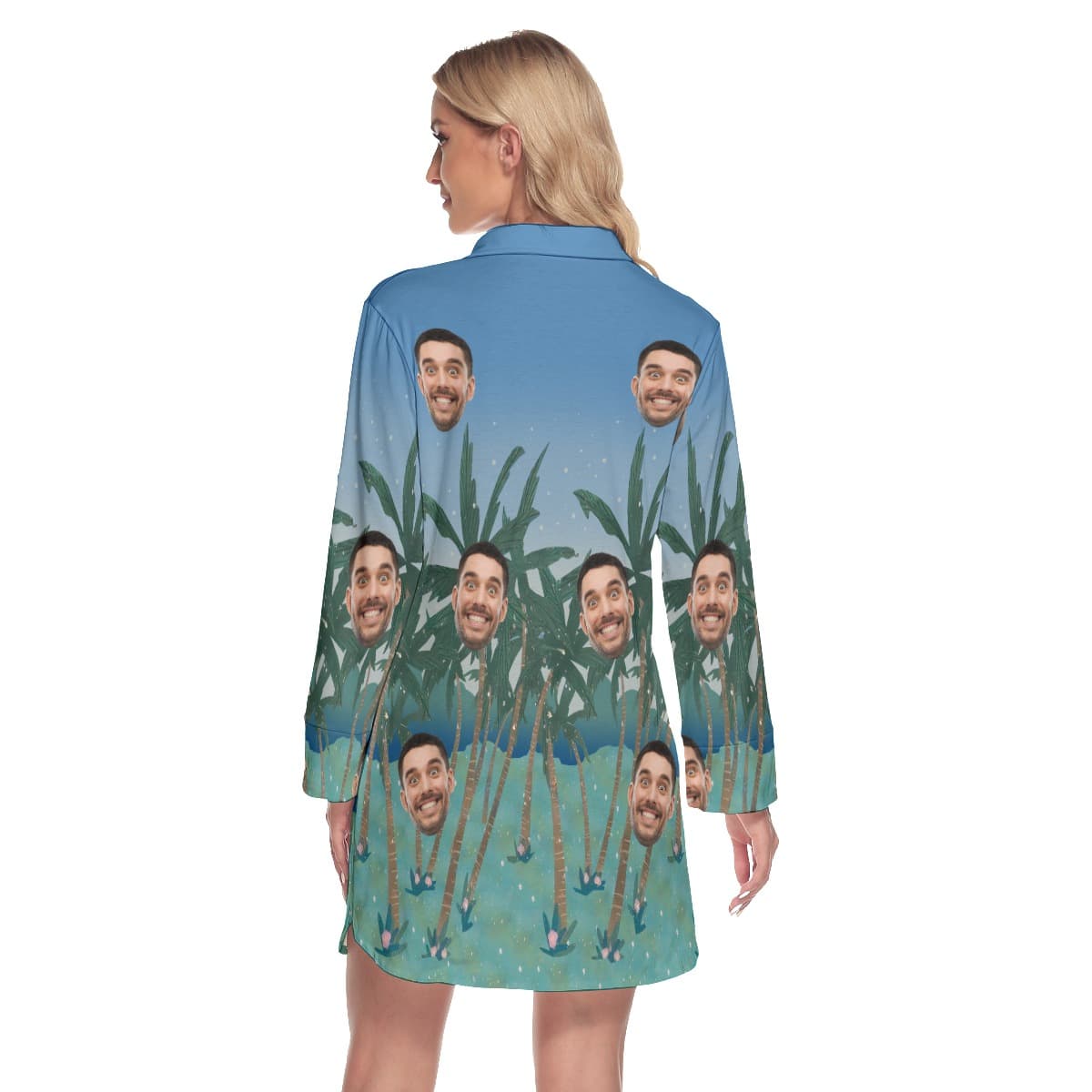 Women’s Custom Face Hawaiian Dress (4)