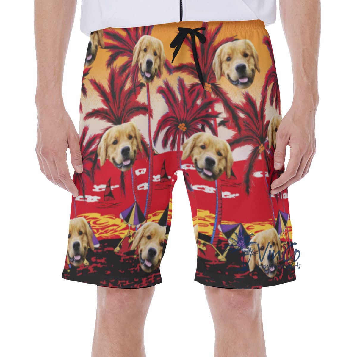 Sunset Beach Custom Hawaiian Shorts With Face (2)