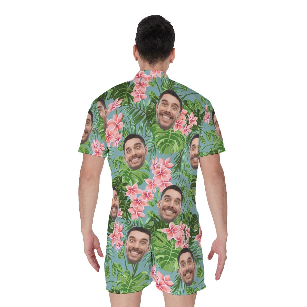 Custom Face Summer Romper For Men (4)