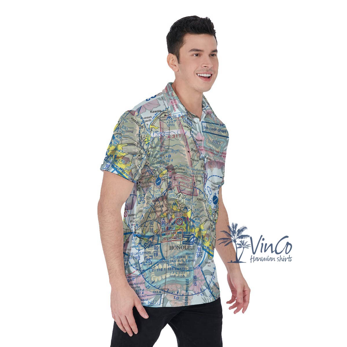 Hawaiian Map Tiki Golf Shirt (4)