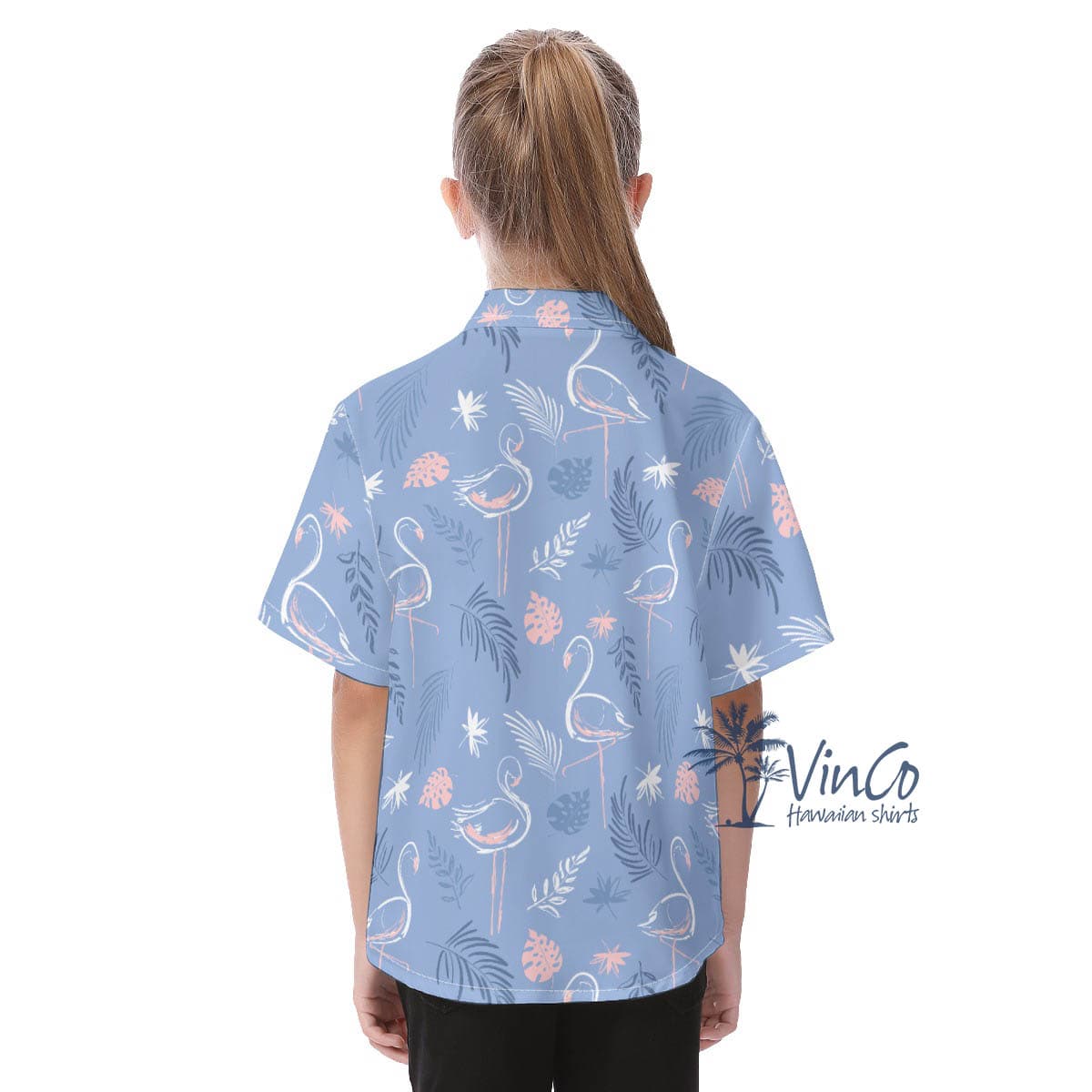 Kid’s Flamingo Hawaiian Shirts (1)