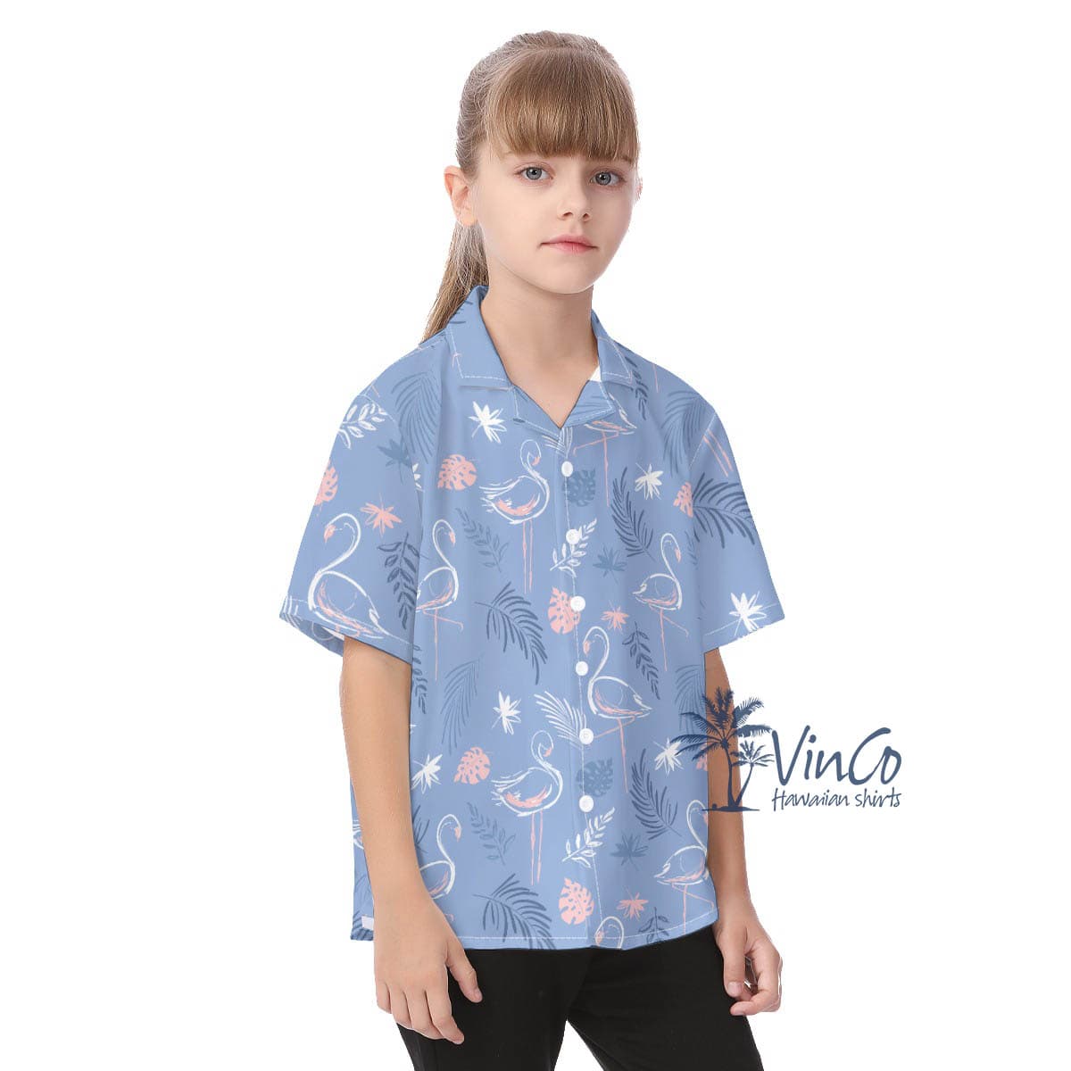 Kid’s Flamingo Hawaiian Shirts (3)