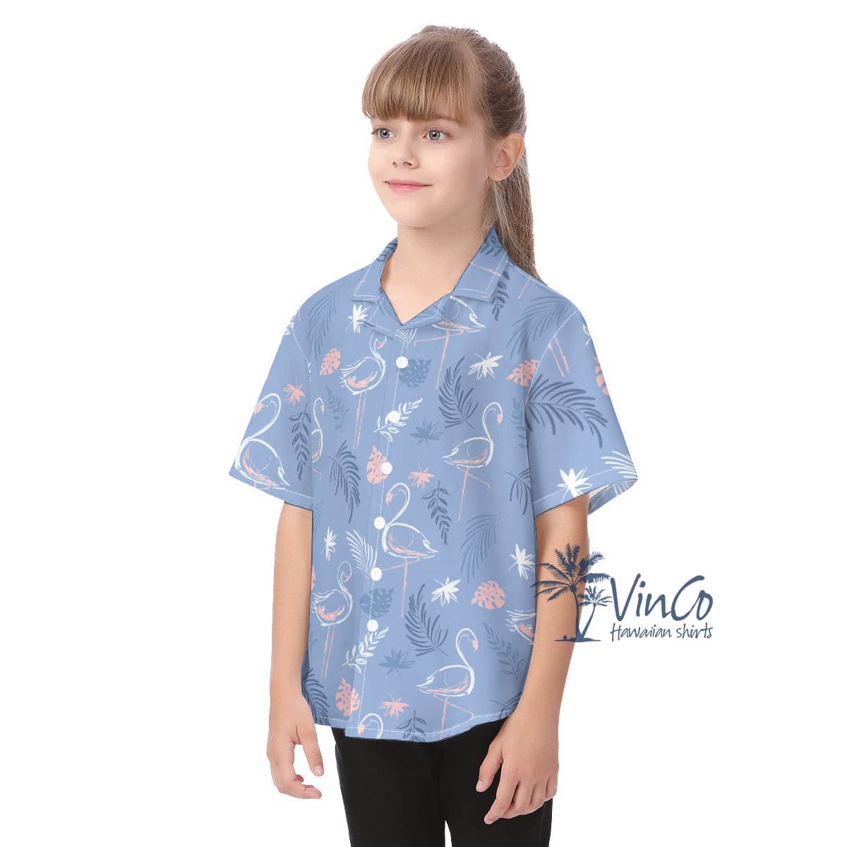 Kid’s Flamingo Hawaiian Shirts (4)