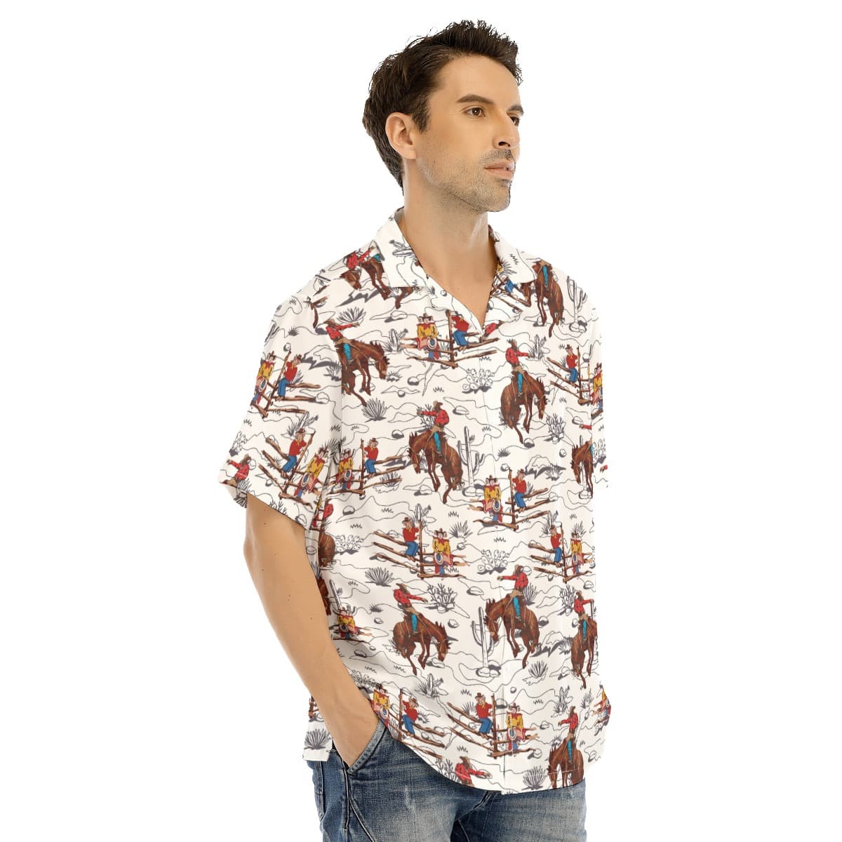 Men’s Cowboy Hawaiian Shirt (2)