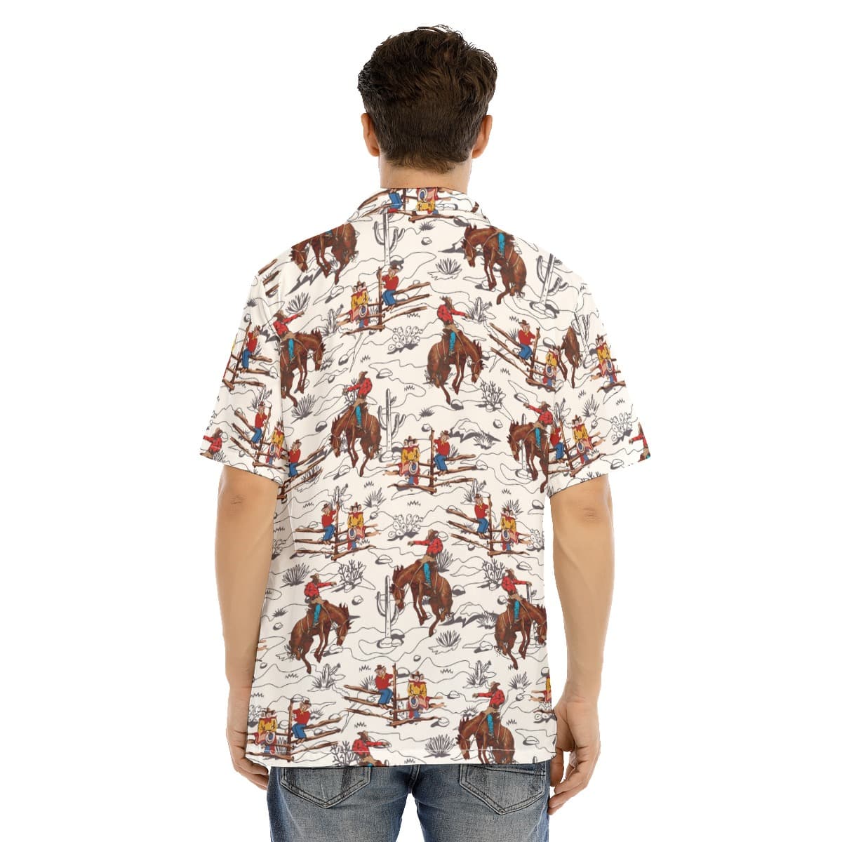 Men’s Cowboy Hawaiian Shirt (4)