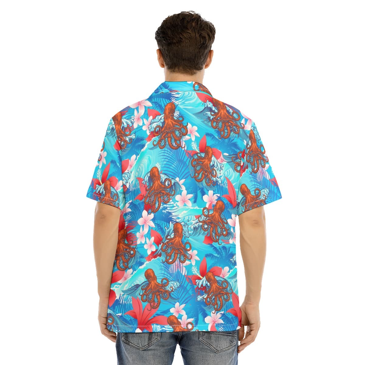 Octopus Blue Hawaiian Shirt (3)
