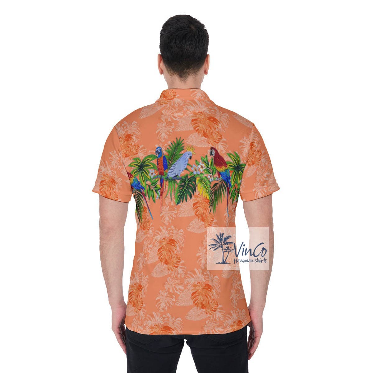 Parrot Hawaiian Golf Shirt For Men (1)