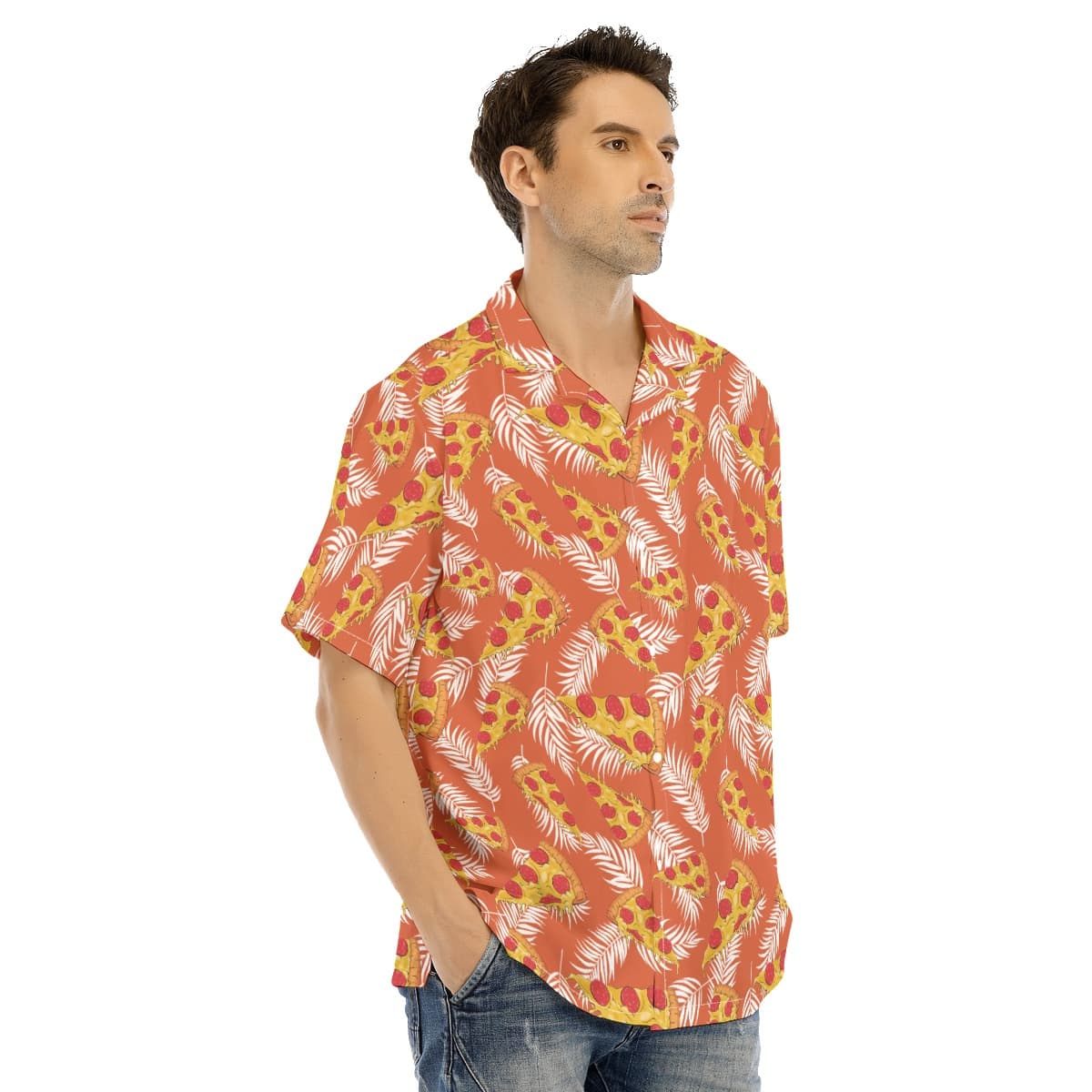 Pizza Orange Hawaiian Shirt (2)